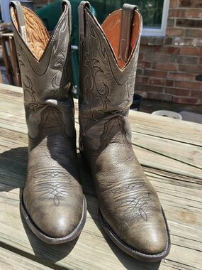 Men's Brown Leather Western Cowboy Boots